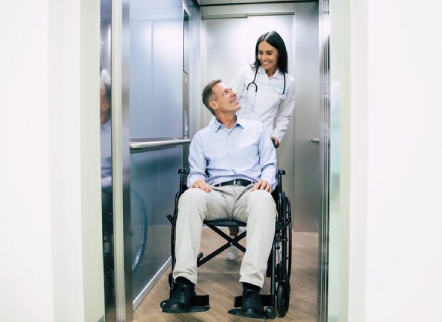 Hospital elevator cabin